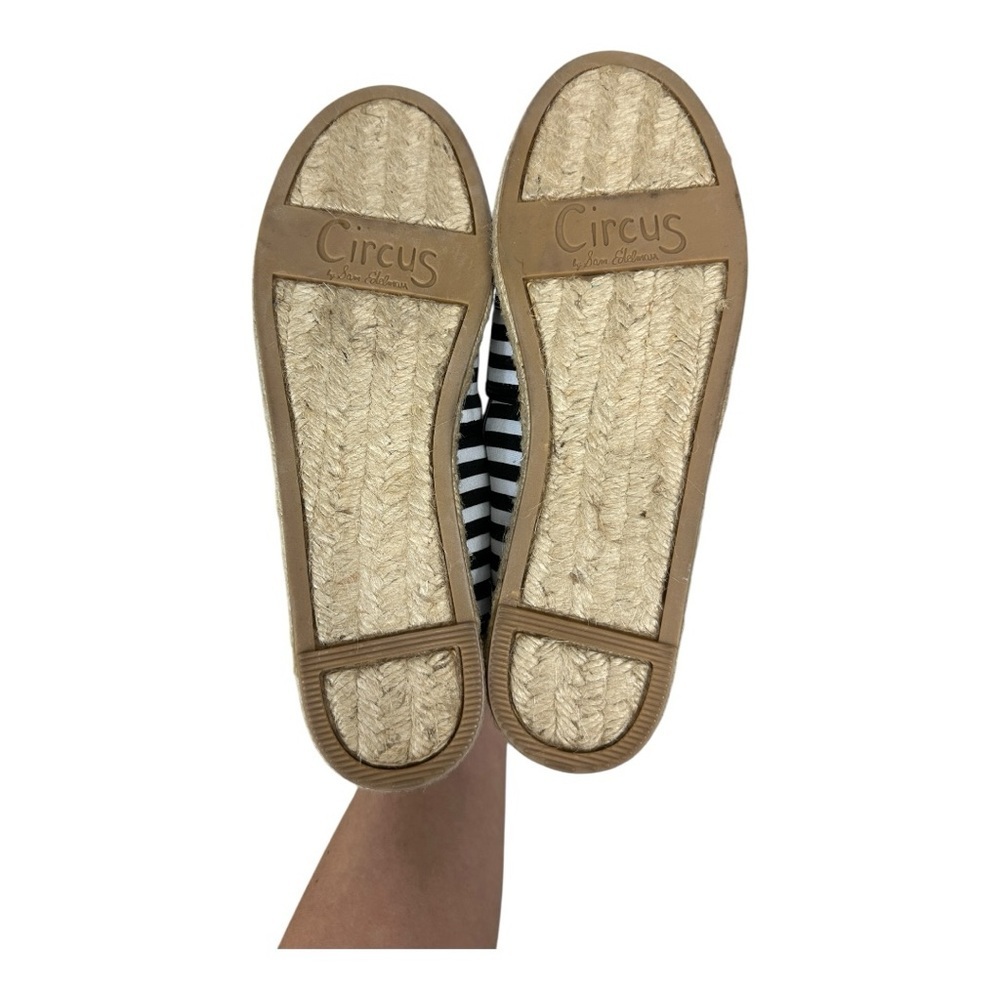 Circus Sam Edelman Women’s Size 9.5 Black White Striped Leni Espadrilles - Picture 4 of 7